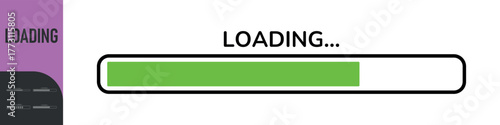 Loading bar. Loading or Installing process. Load sign. System software update and upgrade. Vector loading bar progress icons. Download progress. Color set icons. Vector illustration