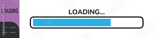Loading bar. Loading or Installing process. Load sign. System software update and upgrade. Vector loading bar progress icons. Download progress. Color set icons. Vector illustration