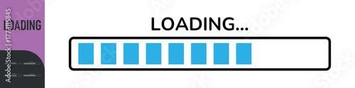 Loading bar. Loading or Installing process. Load sign. System software update and upgrade. Vector loading bar progress icons. Download progress. Color set icons. Vector illustration