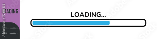 Loading bar. Loading or Installing process. Load sign. System software update and upgrade. Vector loading bar progress icons. Download progress. Color set icons. Vector illustration