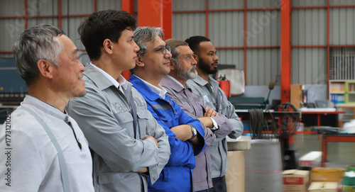 engineer team full skill quality for maintenance and training in industry factory worker , warehouse Workshop for factory operators,mechanical engineering team production.