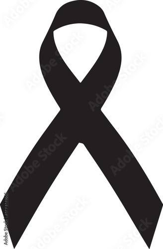 black ribbon symbol