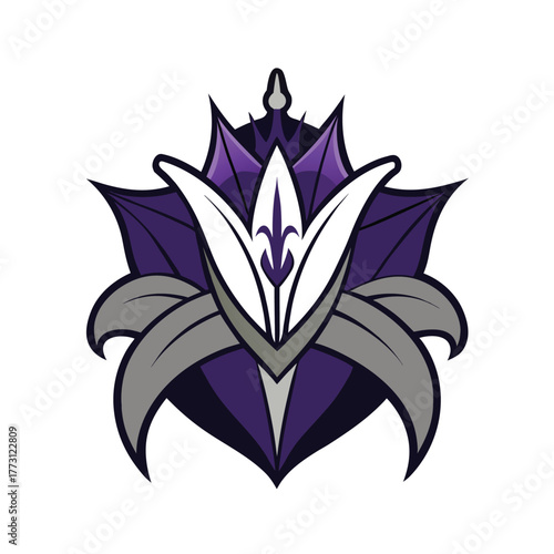 vector illustration of a flower mascot