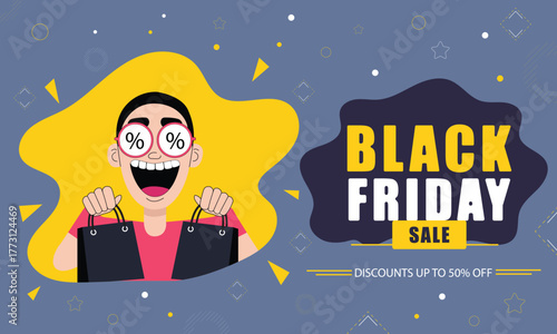 Black Friday Discount Sale Advertisement With Sale Illustration Design Black Friday Sales