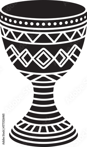 Silhouette of a traditional African Unity Cup (Kikombe cha Umoja)