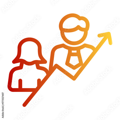 Growth Benefits Improvement icon from the Personal Growth icon collection (Outline Gradient Style)