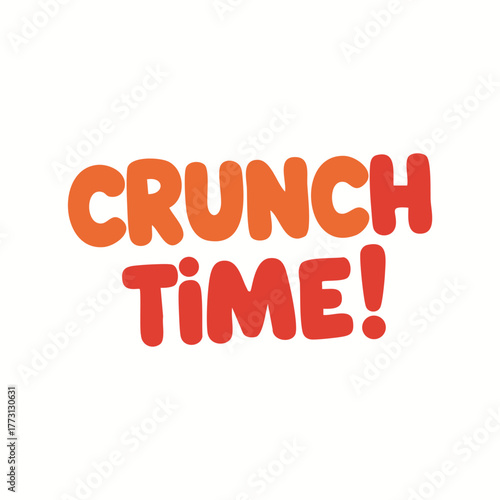 Creative bold lettering Crunch Time! perfect for snack promotions, crunchy food advertisements, and playful food branding.