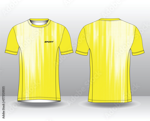 Professional running jersey template with modern geometric style for activewear