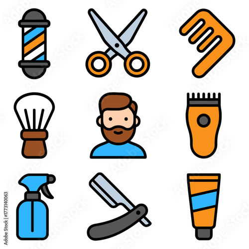 Barbershop essentials: tools and accessories for grooming and styling.