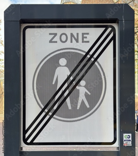 Wallpaper Mural Pedestrian Zone Sign Torontodigital.ca