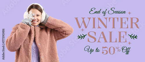 Young woman in winter cloth...