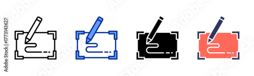 Digital Whiteboard icon sheet multiple style collection