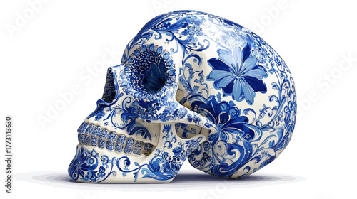 Talavera Style Skull