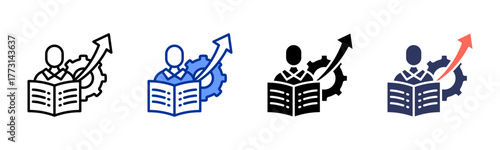 Learning Progress icon sheet multiple style collection