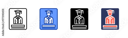 Student Profile icon sheet multiple style collection