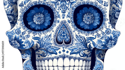 Talavera Style Skull