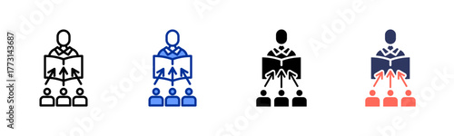 Group Collaboration icon sheet multiple style collection