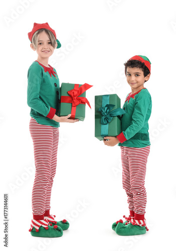 Cute little children in elv...