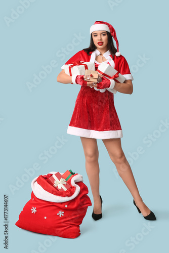 Pretty young woman dressed ...