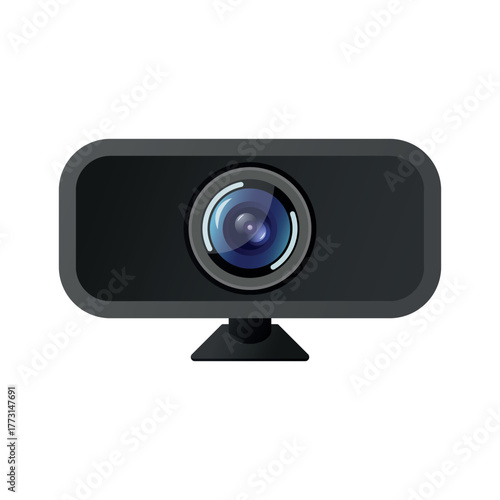 Video Projector Flat Vector