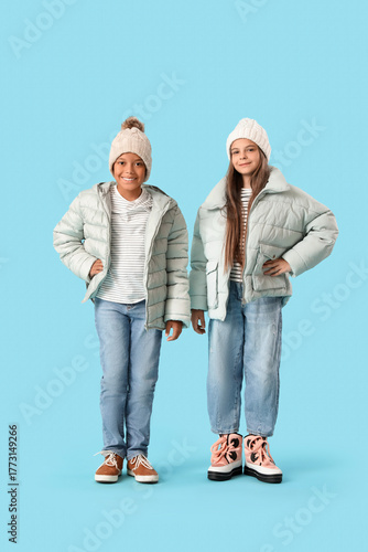 Cute little happy children ...