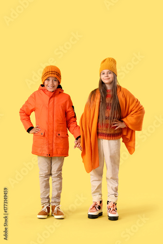 Cute little happy children ...