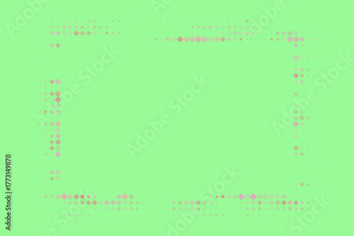 Light Green Abstract Background with a Subtle Geometric Frame of Faded Pink Diamond Shapes, Offering Ample Copy Space