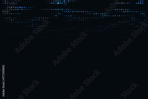 Abstract dark blue and purple glowing dots pattern creating a futuristic digital technology background texture with shimmering light effects