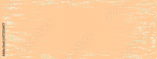 Soft Peach Abstract Background with Subtle Halftone Dot Pattern and Fading Pixel Elements, Ideal for Modern Digital Design and Presentation Graphics
