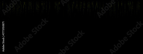 Abstract digital rain effect with glowing particles on a transparent background, representing data flow or futuristic technology.