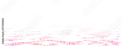 Abstract digital background with glowing diamond pattern in vibrant pink and purple hues on a dark backdrop, creating a dynamic and modern light effect.