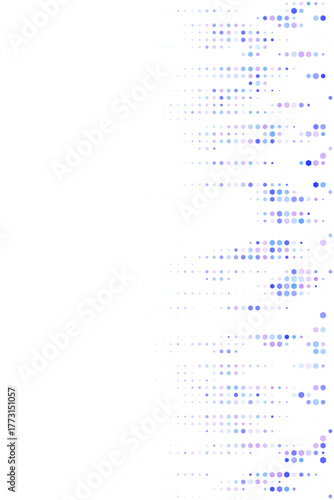 Abstract digital background with glowing colorful dots creating a modern tech pattern on a dark backdrop, representing data flow and futuristic design.