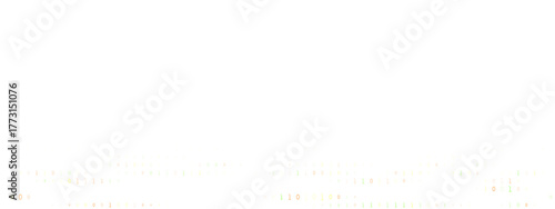 Futuristic digital background with abstract binary code numbers flowing across a dark screen, representing data and technology concepts