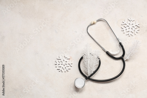 Stethoscope with white Chri...