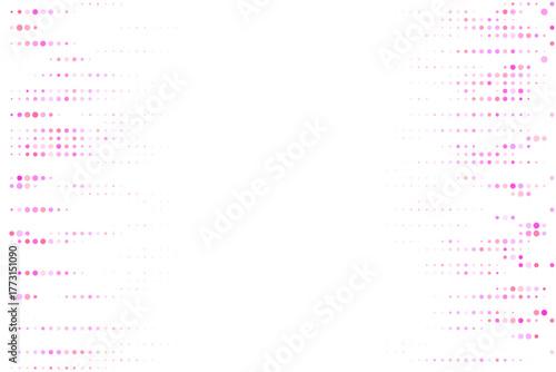 Abstract digital background with vibrant pink and purple dots creating a modern technological pattern on a dark backdrop
