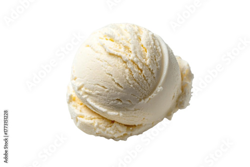 isolated scoop of ice cream, ice cream flakes, vanilla ice cream