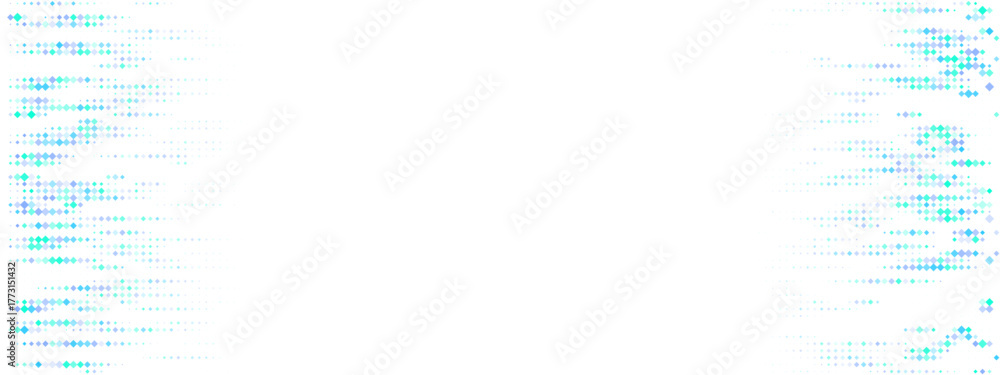 Obraz premium Abstract digital background with glowing blue and green pixelated data streams on a dark backdrop, representing modern technology and futuristic concepts