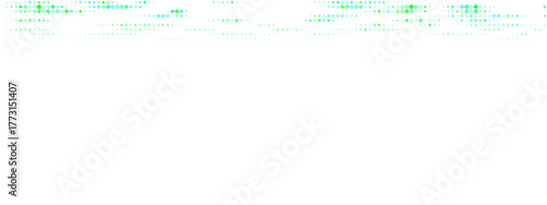 Abstract digital background with glowing green and blue diamond dots creating a futuristic technology pattern