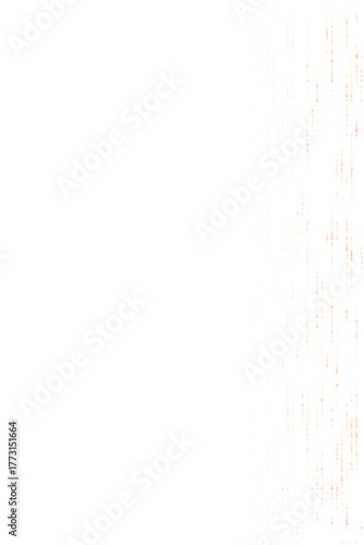 Futuristic binary code stream flowing vertically on a transparent background, symbolizing digital data and cyber technology