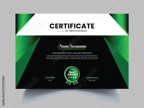 certificate clean exclusive design sample