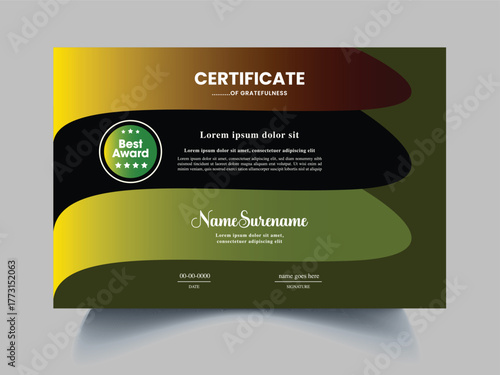 certificate clean exclusive design sample