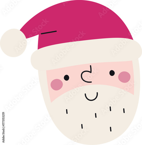 Santa Claus Face with Hat