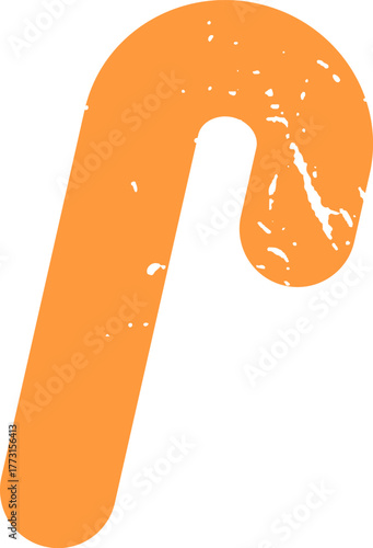 Grunge Candy Cane Shape