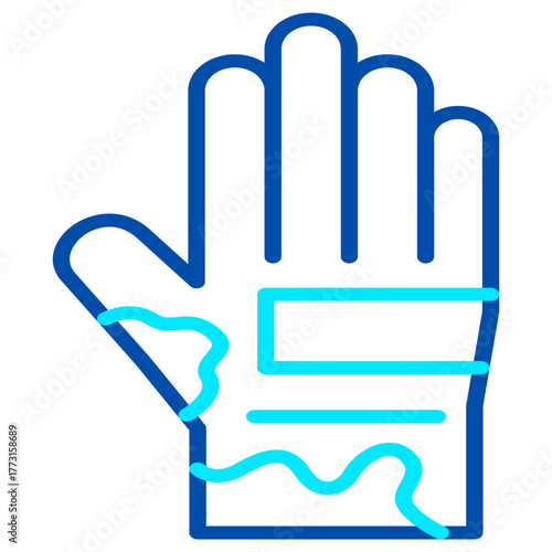 A work or shooting glove icon represents manual labor, operating equipment, and protection in harsh military environments