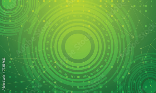 Abstract green gradient futuristic digital technology background