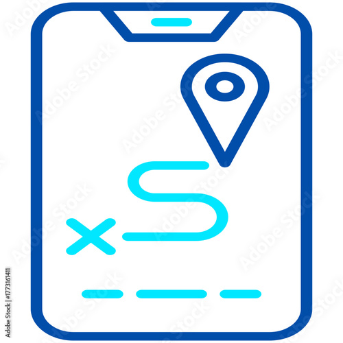 An icon for guided navigation or military operations tracking, symbolizing the integration of modern technology into field command and control