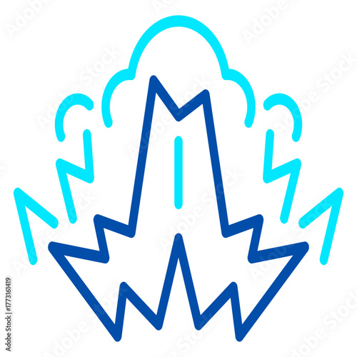 An icon of a powerful explosion emanating from its center, with tremendous force and high-energy explosives