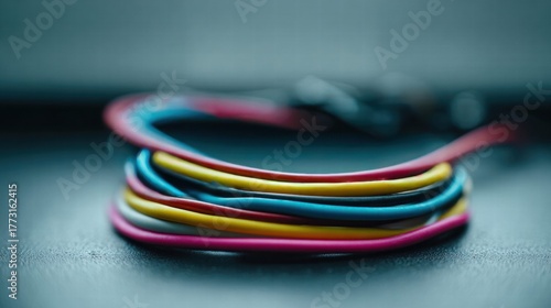 Close-up of colorful electrical wires
