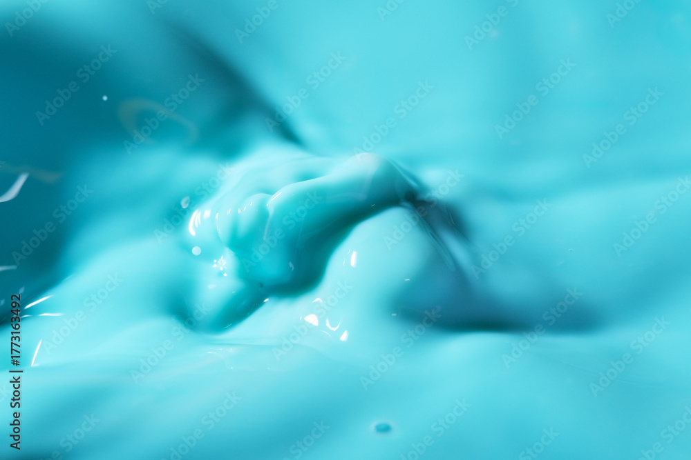 Fototapeta premium Close up shot of blue salt smoothie drink