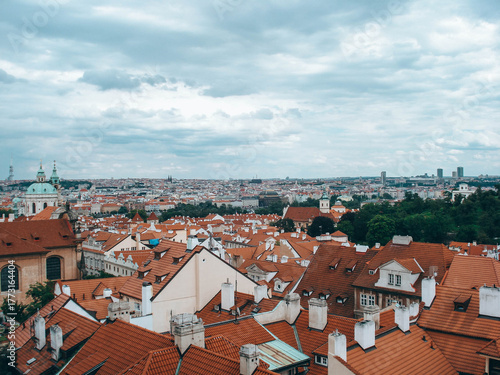 Wallpaper Mural A beautiful Prague skyline featuring historic rooftops Torontodigital.ca